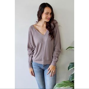 Free People Santa Clara Thermal/ light Pink/Size Medium